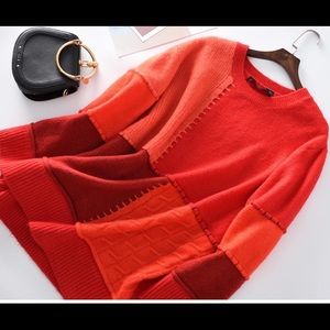 zara over sized ribbed sweater